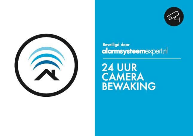 AlarmsysteemExpert.nl Camerabewaking beveiliging sticker