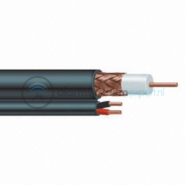 AlarmsysteemExpert.nl Coax RG59 combikabel met DC voedingskabel, 100 meter