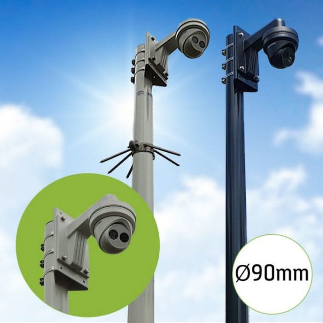 AlarmsysteemExpert.nl Ronde cameramast met kantelanker 3 meter Ø 90mm