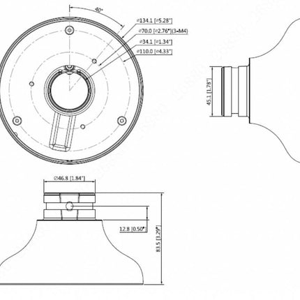 Dahua PFA107 montage adapter van aluminium