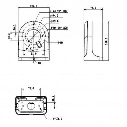 Dahua PFB204W Muursteun