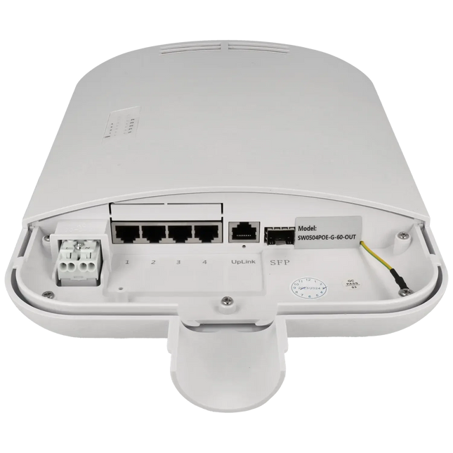 Movok 6 Poorts PoE Gigabit Buiten Switch, IP65 4x PoE, 2x Uplink