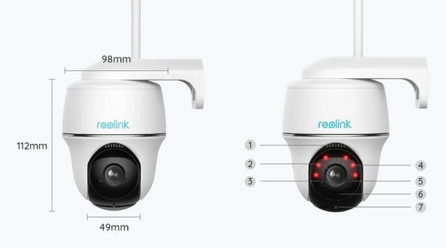 Reolink B430 5mp, draadloze Pan & Tilt Dual WiFi camera op batterij (oplaadbaar)