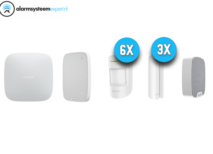 Ajax Systems Kit de sistema de alarma inalámbrico de 5 elementos de Ajax Systems (blanco)