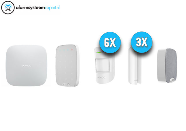 Ajax Systems Ajax Systems Sistema de Alarma Kit 5 Inalámbrico (Blanco)