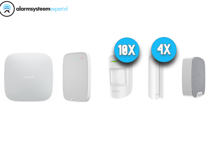 Ajax Systems Kit de sistema de alarma inalámbrico de 6 canales (blanco)