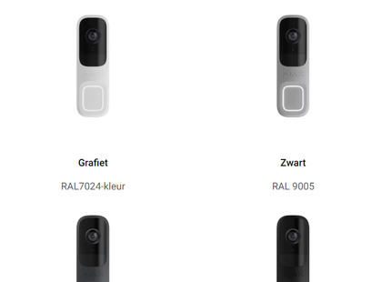 Ajax Systems Ajax Systems DoorBell, 4 MP Camera met ingebouwde AI en PIR Sensor
