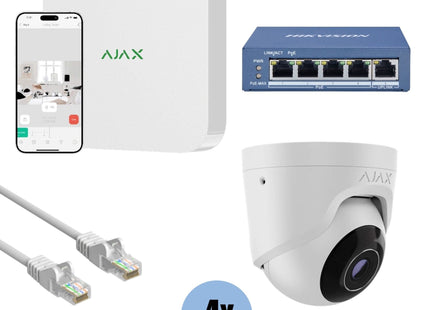 Ajax Systems Kit Ajax Systems 4x Torreta, NVR y cableado