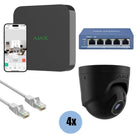 Ajax Systems Ajax Systems Kit 4x Torreta, NVR y cableado negro