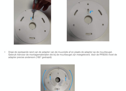 Ajax Systems Ajax Systems Adaptador para soporte de pared, blanco, para TurretCam