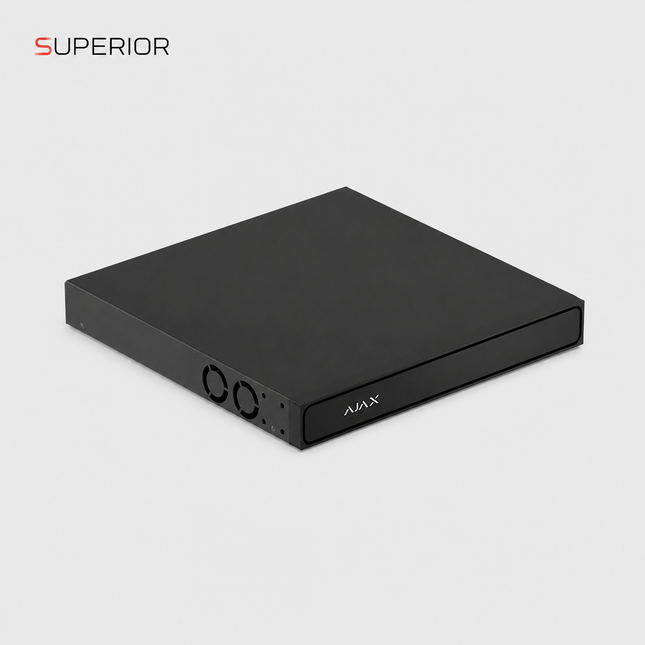 Ajax Systems Ajax Systems Superior NVR H2DAI2GAC Recorder 8 Kanalen, 4K HDMI, Zonder PoE, met AI, 2x HDDslot, Zwart