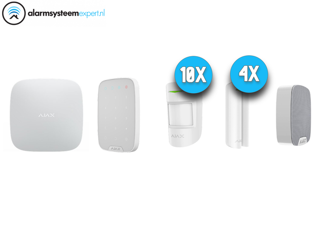 Ajax Systems Alarmsysteem Kit 6 Draadloos (Wit)