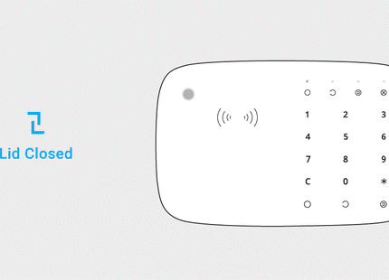 Panel de control Ajax Systems KeyPad Combi con sirena y lector de etiquetas