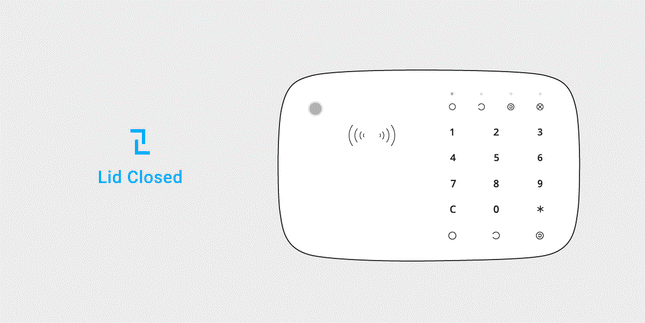 Panel de control Ajax Systems KeyPad Combi con sirena y lector de etiquetas