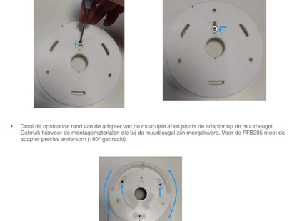Ajax Systems Muurbeugel adapter Wit voor TurretCam