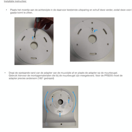 Ajax Systems Muurbeugel adapter Wit voor TurretCam