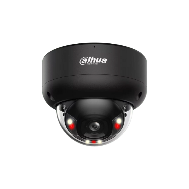 Alarma Total HDBW3449E-AS-IL, caméra dôme 4 MP, 2,8 mm, IA WizSense, Smart Dual Light, noire