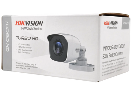 Alarma Total Hikvision HWT-B150-M, 5MP, câmera mini bullet, 2,8 mm, IR, saída de vídeo coaxial 4 em 1