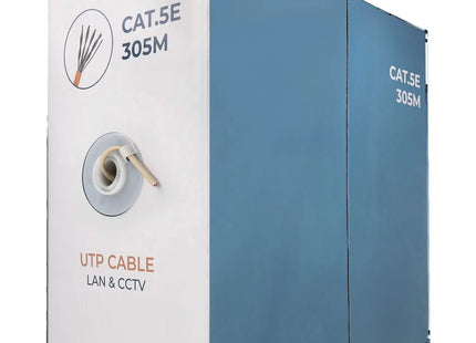 Alarma Total Alarma Total Cabo de rede CAT5e UTP, 305 mtr, Núcleos sólidos CCA, Cabo interno