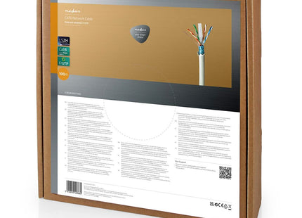 Alarma Total Cable de red CAT6 F/UTP, 100 metros en rollo, 100 % cobre, conductores macizos