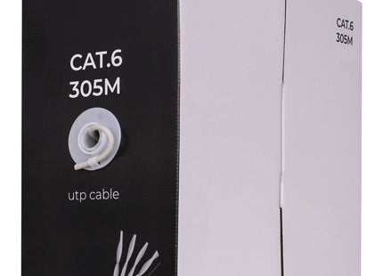 Alarma Total Alarma Total Cable de red CAT6 UTP, 305 m, conductores macizos de CCA, cable para interiores
