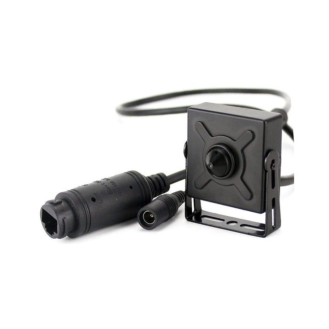 Alarma Total Alarma Total Cámara IP estenopeica de 4 MP, ángulo de visión de 75 grados, lente de 3,7 mm, PoE, micrófono