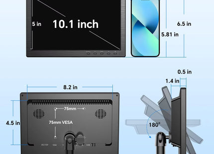 Alarma Total Alarma Total Monitor TFT Full HD de 10" incluindo suporte