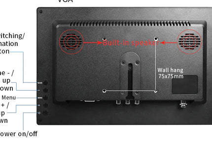 AlarmsysteemExpert.nl AlarmsysteemExpert.nl TFT 13" Full HD monitor incl. montagebeugel voor aan wand of bureau