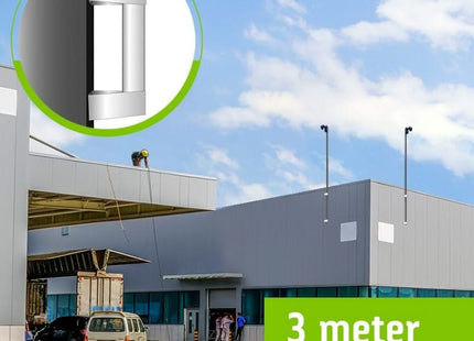 AlarmsysteemExpert.nl Cameramast 3 meter Ø 90mm met RVS muurbeugels