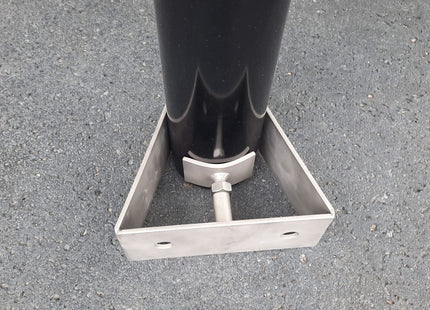 AlarmsysteemExpert.nl Cameramast 4 meter Ø 90mm met RVS muurbeugels