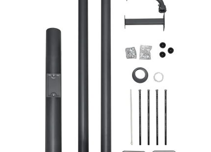 AlarmsysteemExpert.nl Cameramast 4.5m Donkergrijs, Gegalvaniseerd staal, Bliksemafleider