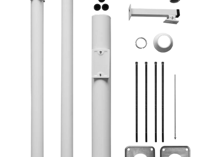 AlarmsysteemExpert.nl Cameramast 4.5m Wit, Gegalvaniseerd staal, Bliksemafleider