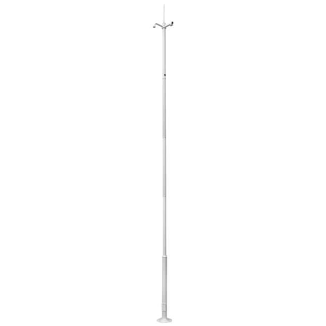 AlarmsysteemExpert.nl Cameramast 6 meter Wit, Gegalvaniseerd staal, Bliksemafleider