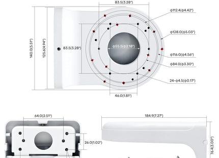 AlarmsysteemExpert.nl Camerasteun voor Hikvision en Dahua camera's