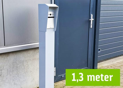 AlarmsysteemExpert.nl Intercomzuil 130cm, 15x15cm Dubbellaags gepoedercoat