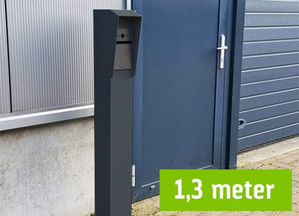 AlarmsysteemExpert.nl Intercomzuil 130cm, 15x15cm Dubbellaags gepoedercoat