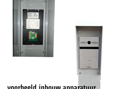 AlarmsysteemExpert.nl Intercomzuil 230cm, 15x15cm Dubbellaags gepoedercoat