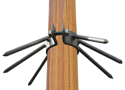 AlarmsysteemExpert.nl Lichte houtstructuur cameramast met kantelanker 4 meter