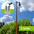 AlarmsysteemExpert.nl Lichte houtstructuur cameramast met kantelanker 3 meter