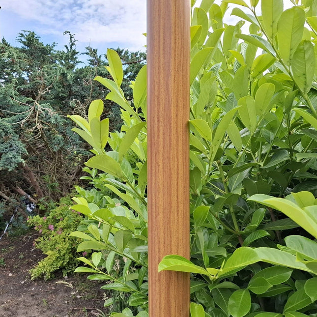 AlarmsysteemExpert.nl Lichte houtstructuur cameramast met kantelanker 3 meter