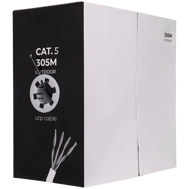 AlarmsysteemExpert.nl Netwerkkabel CAT5e UTP, 305 mtr, Solid aders CCA, Outdoor kabel