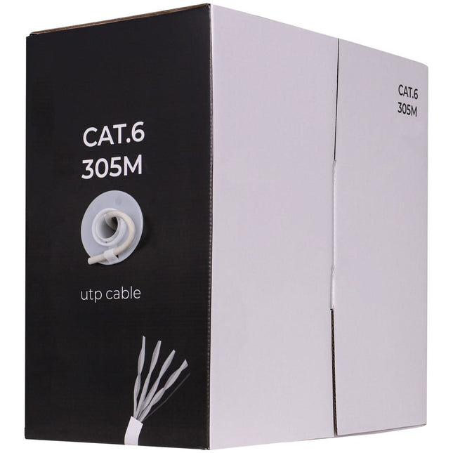 AlarmsysteemExpert.nl Netwerkkabel CAT6 UTP, 305 mtr, Solid aders CCA, indoor kabel