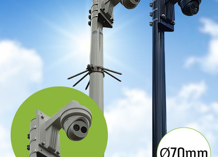 AlarmsysteemExpert.nl Ronde cameramast met kantelanker 2,50 meter