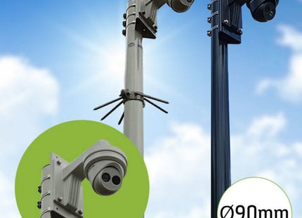 AlarmsysteemExpert.nl Ronde cameramast met kantelanker 3 meter Ø 90mm