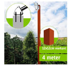 AlarmsysteemExpert.nl SecuTower Kantelbare vierkante aluminium cameramast 4 meter RAL-2004