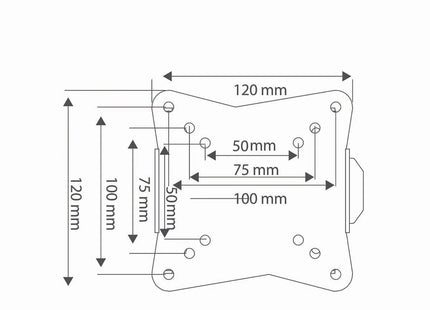 AlarmsysteemExpert.nl TV-Muurbeugel, vast 13-27", max. 30Kg. Kleine muurafstand 20mm