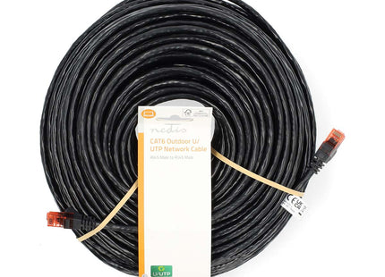 AlarmsysteemExpert.nl UTP CAT6 netwerkkabel 20mtr Buitenkabel PE mantel zwart