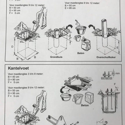 AlarmsysteemExpert.nl Vierkante cameramast met kantelanker 3 meter Zwart