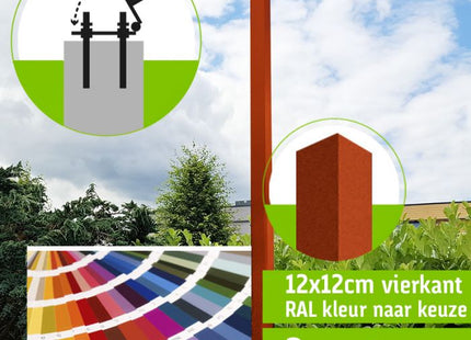 AlarmsysteemExpert.nl Vierkante cameramast met kantelanker 3 meter Zwart