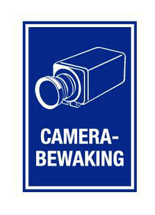 AlarmsysteemExpert.nl Waarschuwingsbord Camerabewaking PVC